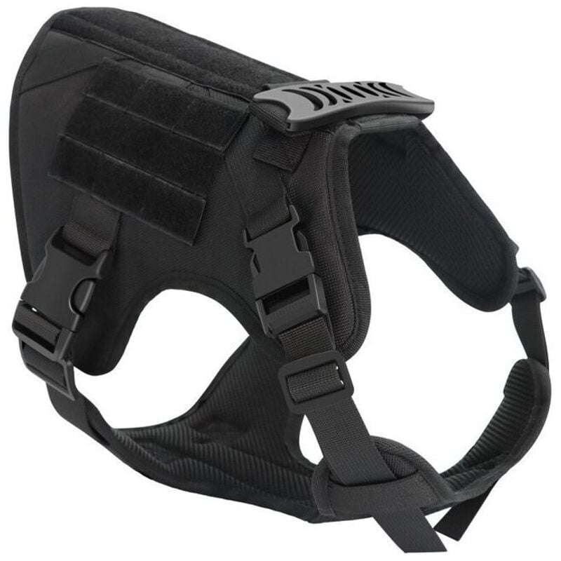 ZVD - Schwarzes taktisches Hundegeschirr xl, militärische Arbeitshunde-Schnallenweste, spannungsfreies militärisches Trainings-Hundegeschirr mit