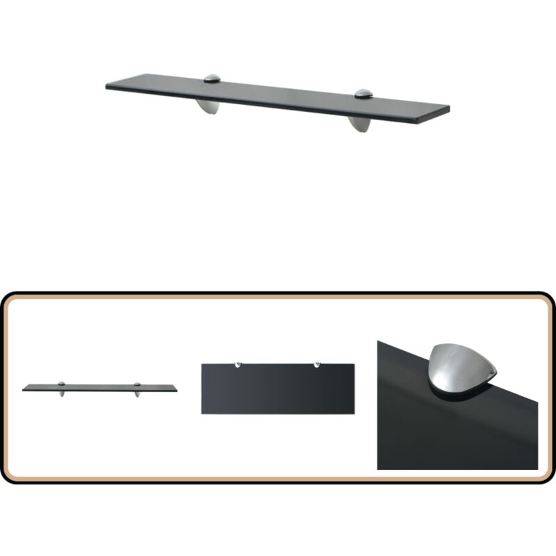 Schwebendes Regal Glas 60x20 cm 8 mm - Wandregal - Glasregal - Schwebendes Regal - Modernes Regal - Badezimmerregal