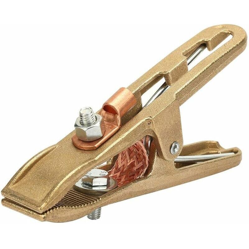 Schweißmasseklemme, 500A Hochleistungs-Messingbacke, Schweißmasseklemme für Schweißgerät und Schweißmaschine (260A/300A/500A)