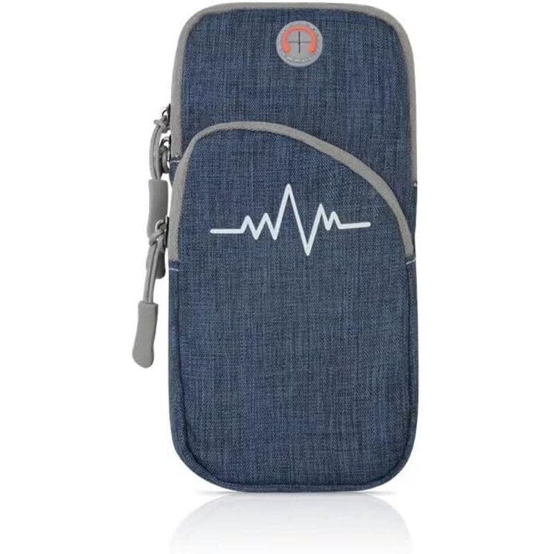 Schweißresistentes Handy-Armband, Sport-Handy-Armband, Lauf-Armband mit verstellbarem Riemen für Fitness und Laufen (blau)