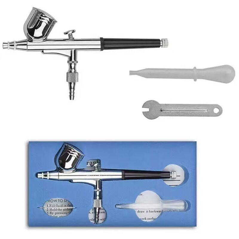 Schwerkraft-Airbrush-Set mit Doppelwirkung für Tattoo-Maniküre, Spraymodell, Airbrush-Nagelkunst, 0,3 mm