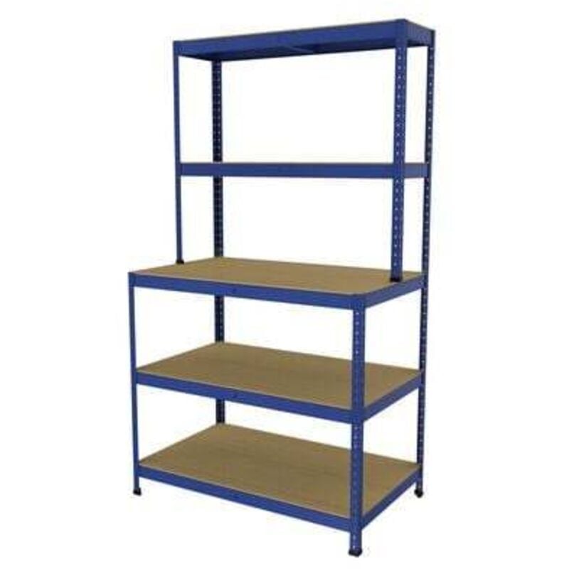 Schwerlastregal 180 x 100 x 30/60 cm 5 Holzböden Schwerlastregal