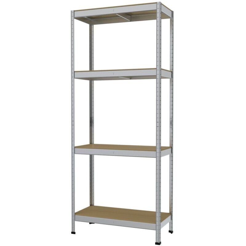 Schwerlastregal 180 x 75 x 35 cm 4 Holzböden 700 kg Schwerlastregal