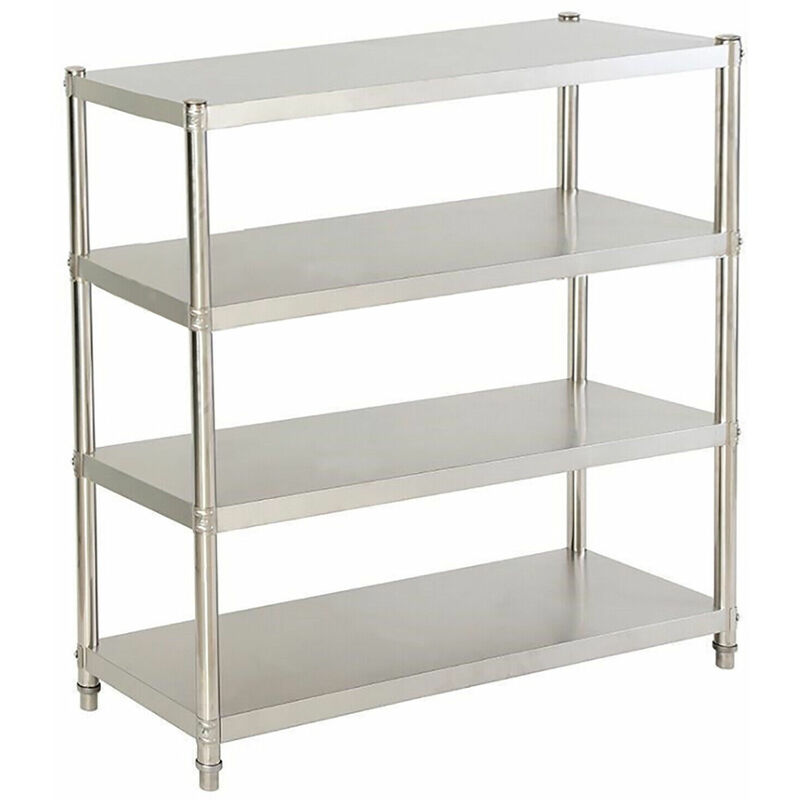 Schwerlastregal Edelstahlregal Schwerlastregal Küchenregal Lagerregal Regal mit 4 Regalböden Edelstahl