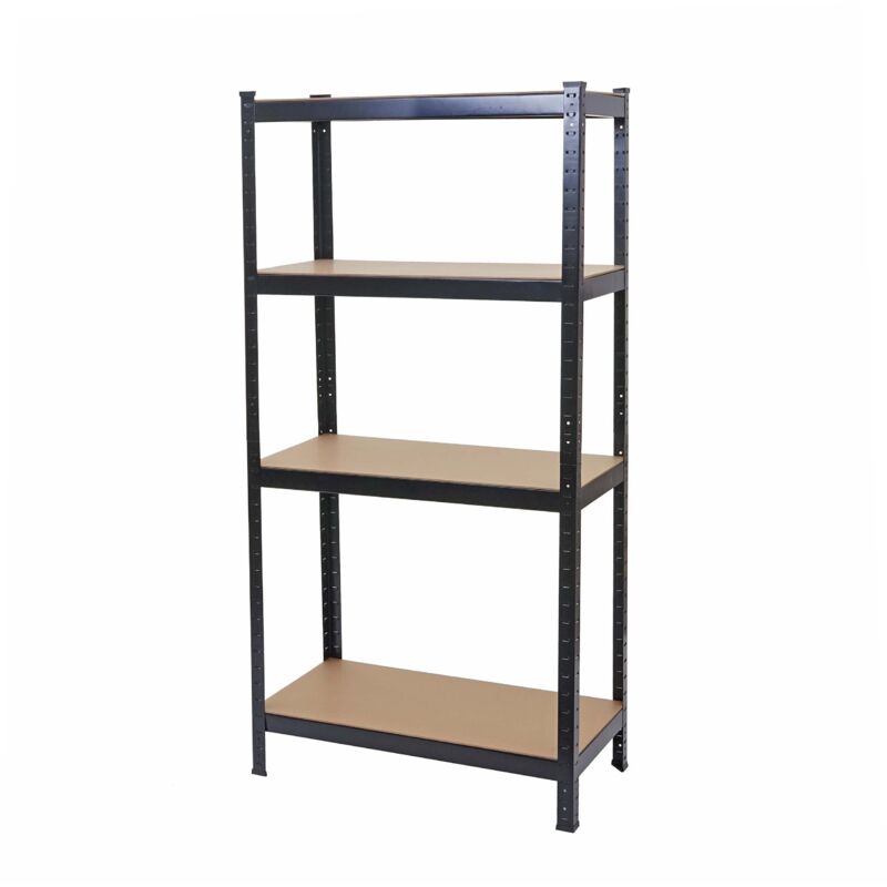 Schwerlastregal HHG 085, Werkstattregal Steckregal, 160x80x40cm, Traglast bis 320kg MVG-zertifiziert schwarz