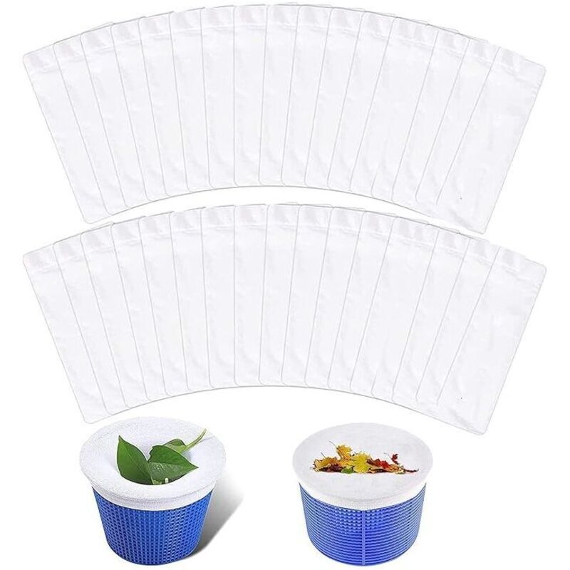 Odipie - Schwimmbadfilter-Skimmer, 30 Stück Pool-Skimmer-Socken, Skimmer-Netz, Pool-Skimmer-Sockenfilter für Poolkorb, Pool-Skimmer-Socken für