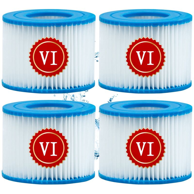 Poolfilterkartusche Typ VI, für Bestway Poolfilter Typ VI, Größe 6-58323 für Spa-Filter für Bestway für Lay-z-Spa Miami, Vegas, Monaco, zur