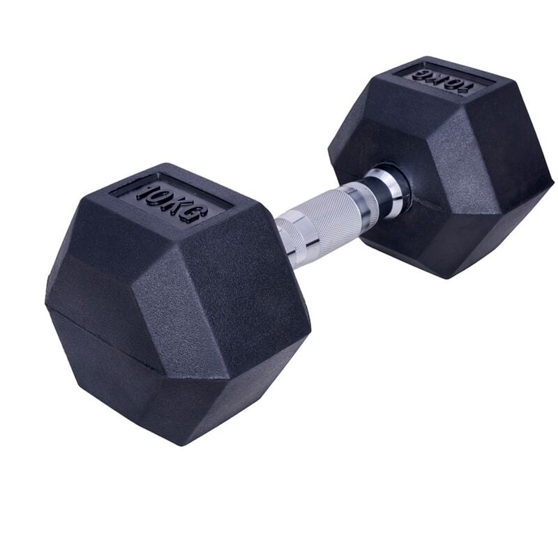 Sechskant-Hantel - Hexagon Dumbbells - 10 kg - 2er Set aus Gummi & Stahl