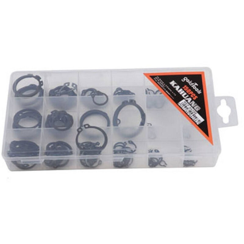 Trade Shop Traesio - Trade Shop - seegerringe 150 stk. stücke von 3 bis 32 mm anschlagringe ring für welle -