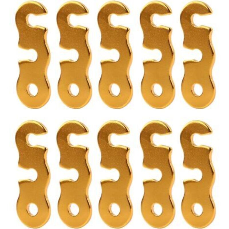 Seilspanner Cam(Golden), Aluminium Zelt Guyline Läufer Spanner Zelt Markise Seil Zubehör Drei Augen Offene Seilschlaufe