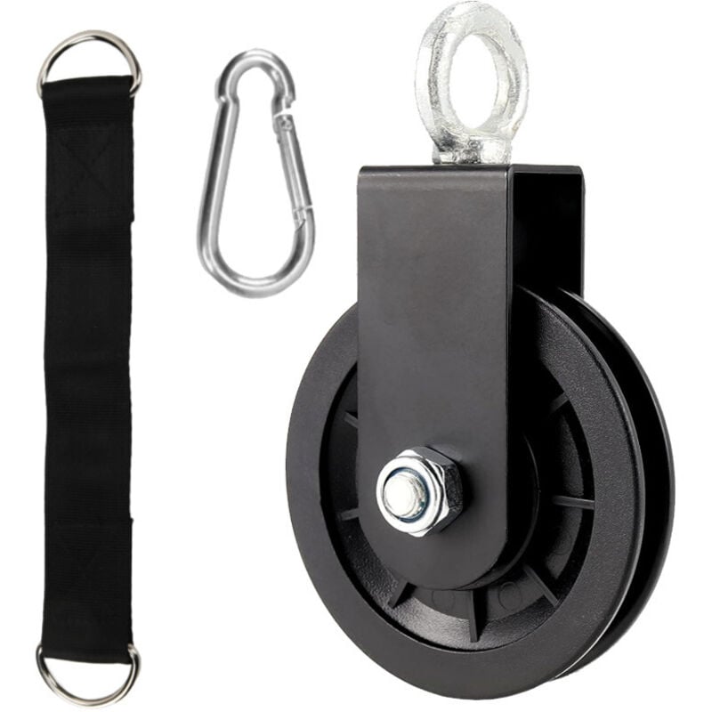 Seilzug mit U-Haltebügel, Blockzüge, 360° Seilzug, für Schaukelzubehör, Seilzug Fitness, Seilzug Fitness