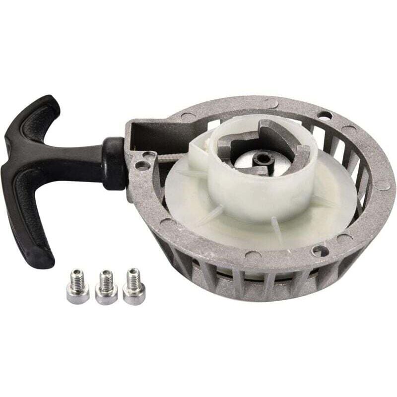 Seilzugstarter mit 3 Schrauben als Ersatz für 2-Takt-Motorräder (47 cm³/49 cm³) von Pocket Bikes, Mini-Motos, ATVs, Quads und Quads