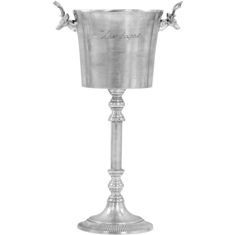 vidaXL Sektkühler Vollaluminium 39 x 29 x 71 cm Silbern