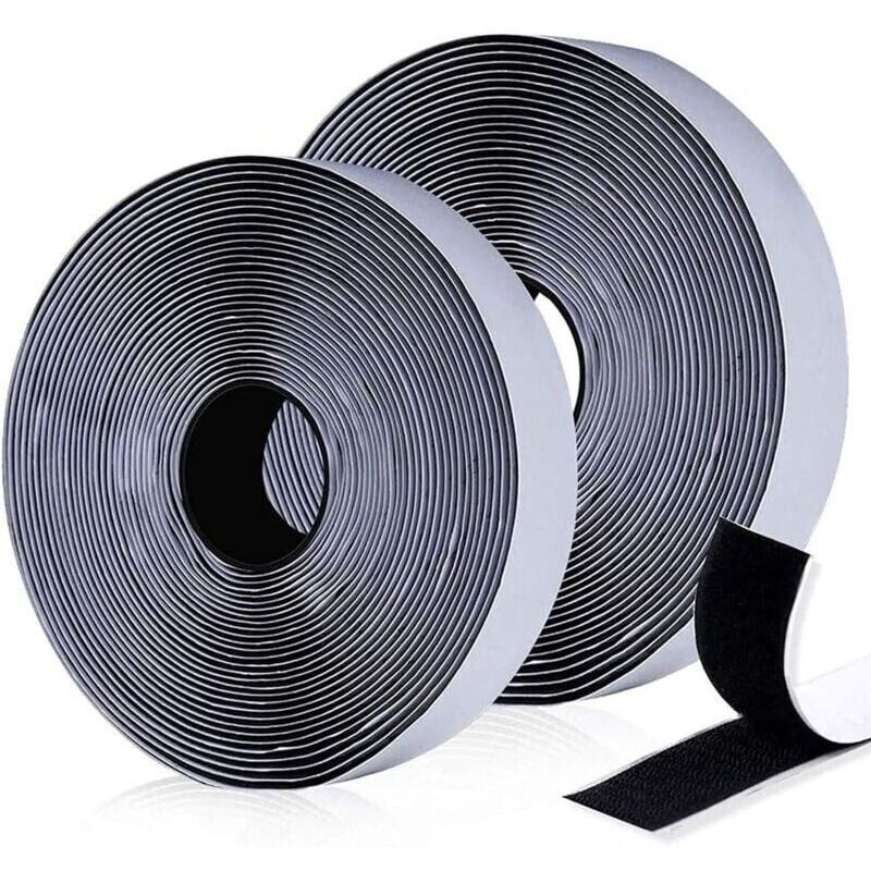 Selbstklebende Klettstreifen, 10 m x 20 mm Klebeband, Klettband für Bilderrahmenmontage, Heimwerkerprojekte, Fliegengitter