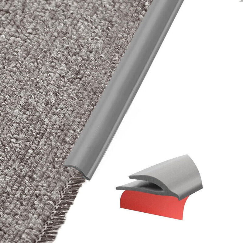 Selbstklebende Übergangsleiste für Teppichkanten, zuschneidbare PVC-Abschlussleisten für Teppichfliesen, Übergangsprofil für Teppich und Bodenbelag