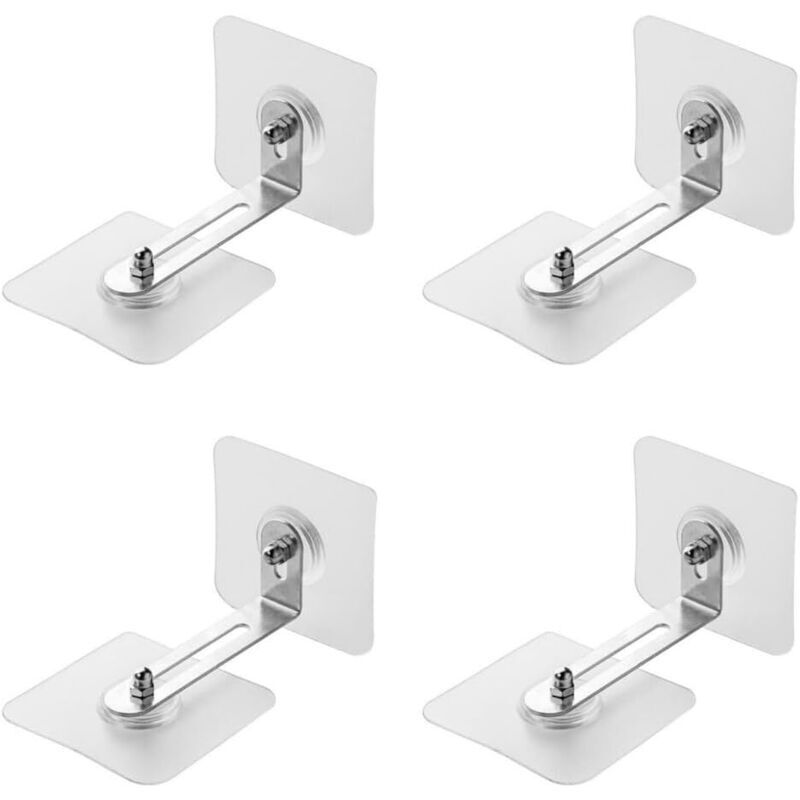 Selbstklebende Wandanker für Möbel (4 Paar), Kippsicherungs-Set für Möbel, sichere Befestigung von Bücherregalen, Regalen, Kommoden und Wandschränken