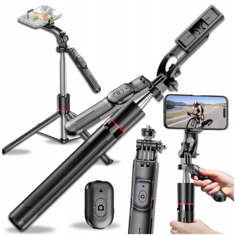 Selfie-Stick-Telefonhalterung Stativ Stativ + Bluetooth 5.2 Fernbedienung