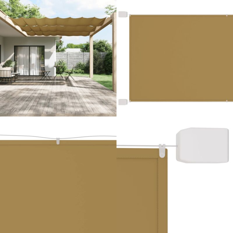 Vidaxl - Senkrechtmarkise Beige 180x800 cm Oxford-Gewebe - Balkon Markise - Vertikale Markise - Sonnenschutz - Sichtschutz - Outdoor Dekoration
