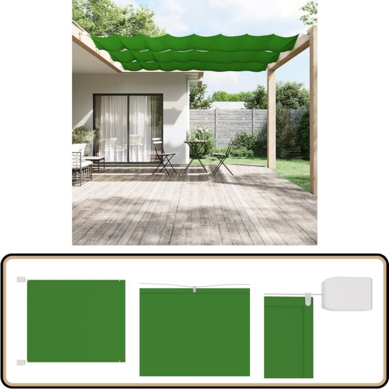 Vidaxl - Senkrechtmarkise Hellgrün 100x1000 cm Oxford-Gewebe - Balkon Markise - Vertikale Markise - Sonnenschutz - Sichtschutz - Gartendekoration