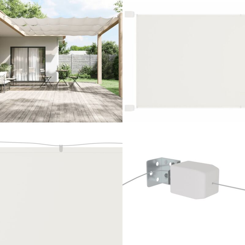 Senkrechtmarkise Weiß 100x800 cm Oxford-Gewebe - Balkon Markise - Sonnenschutz - Sichtschutz - Oxford Gewebe - Wasserfeste Markise - Home & Living