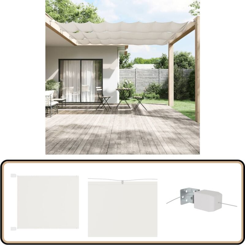 Vidaxl - Senkrechtmarkise Weiß 60x1200 cm Oxford-Gewebe - Balkon Markise - Sonnenschutz - Sichtschutz - Oxford Gewebe - Wasserfeste Markise