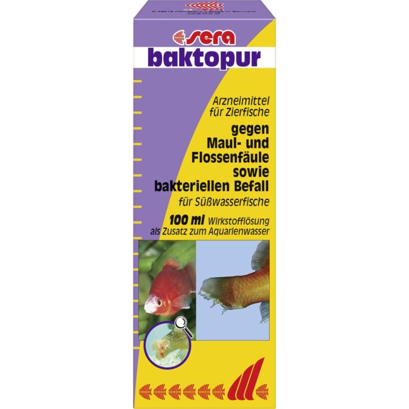 Sera Arzneimittel für Fische Maul- und Flossenfäule Aquarienwasser 100 ml Aquarium-Wasseraufbereiter