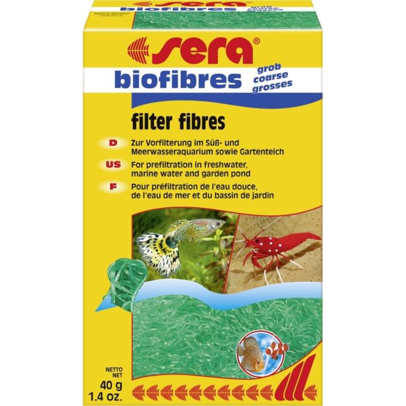 Sera Aquariumzubehör Filtermedium biofibres grob 40 g Aquariumfilter