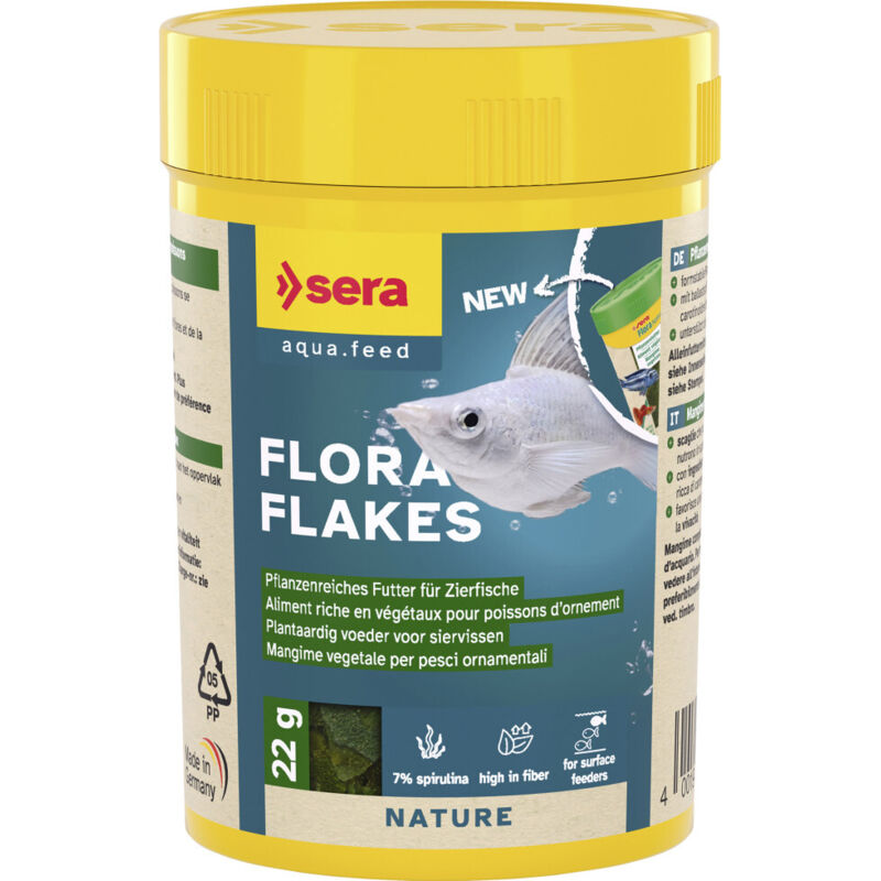 Sera pflanzenreiches Fischfutter Flora Flakes 100 ml Flocken