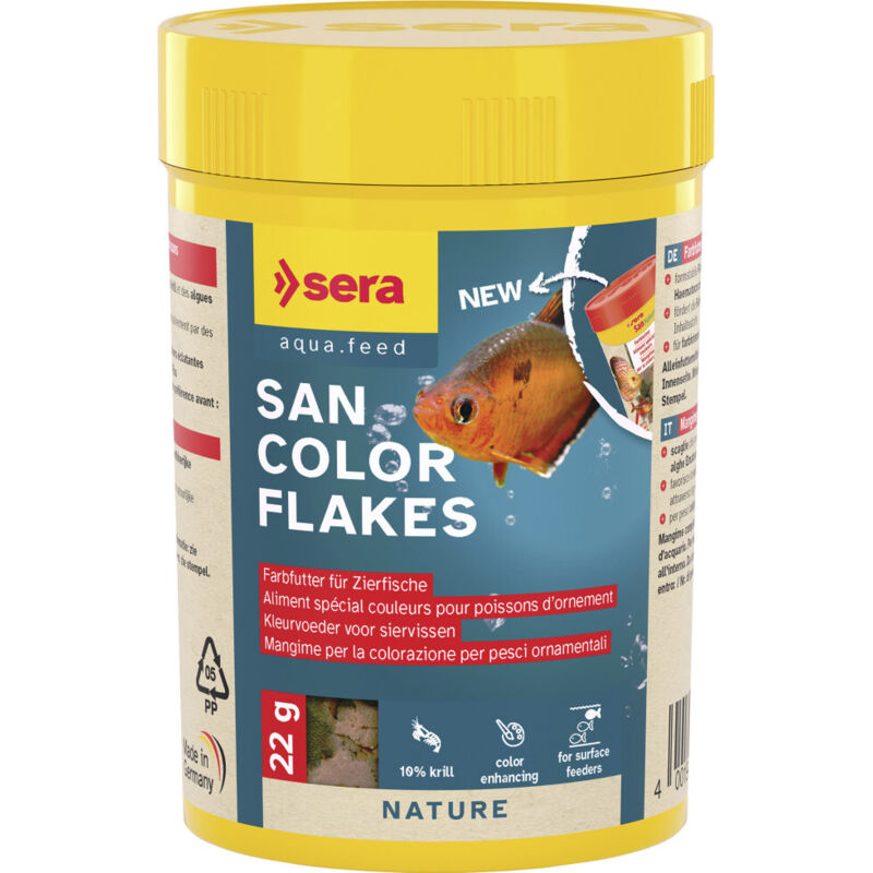 Sera Fischfutter San Color Flakes 100 ml Flocken