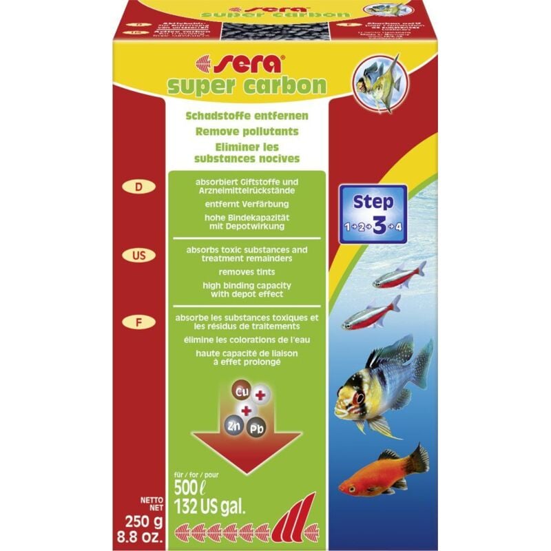 Sera Aquariumfiltermedium Super Carbon 250 g Aquariumfilter