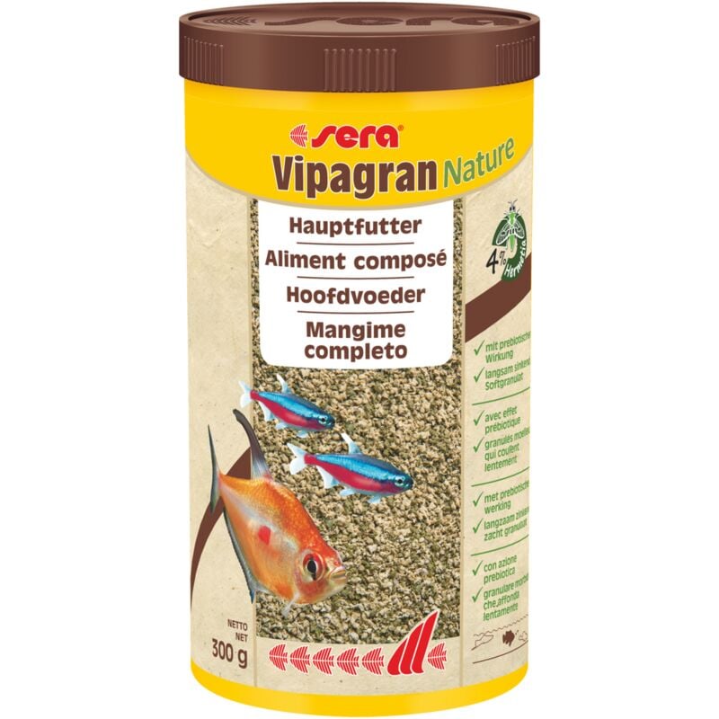 Vipagran Nature 1000ml Granulatfutter Zierfische Aquarium Hauptfutter - Sera