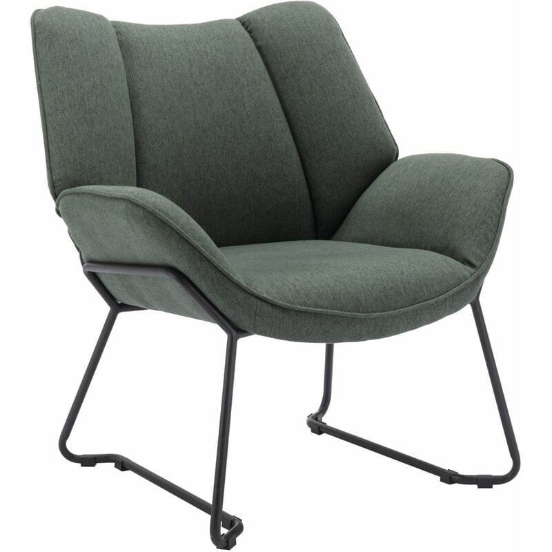 Wahson Office Chairs - Relaxsessel Wohnzimmer Loungesessel aus Leinen Relaxsessel mit Metallbeinenfür Wohnzimmer, Grün Wahson