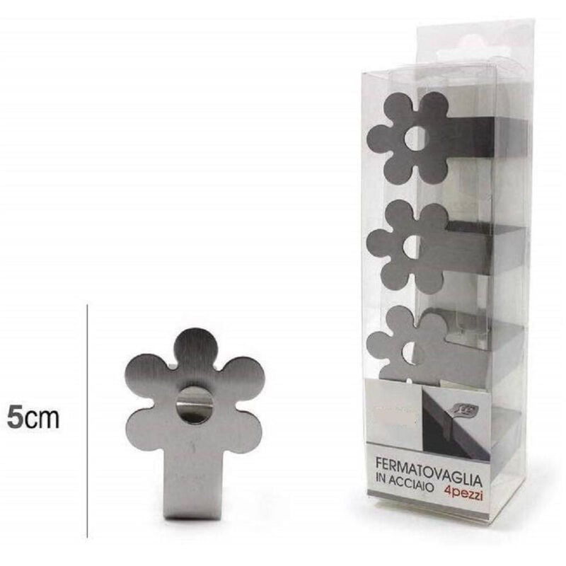 Trade Shop Traesio - Trade Shop - set 4 stücke tischdecke clip tischdecke clip tisch kunststoff stahl blume clip haken home -