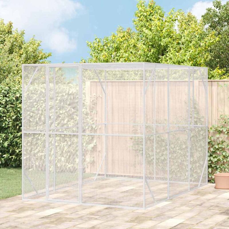 Voliere Anthrazit 302x206x214 cm Stahl vidaXL
