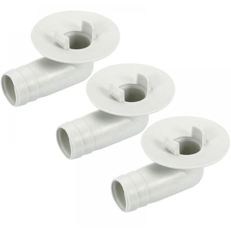 Set aus 3 Ablaufschläuchen für Klimaanlagen mit Gummiring, passend für Mini-Split- und Fenster-Klimageräte, weiß, Gesamthöhe ca. 51 mm (2 Zoll)