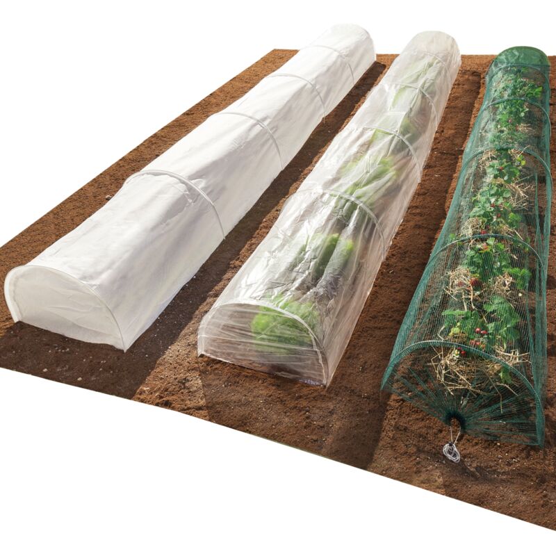 Set aus 3 Gewächshäusern Tunnel Treibhaus Akkordeon 4m