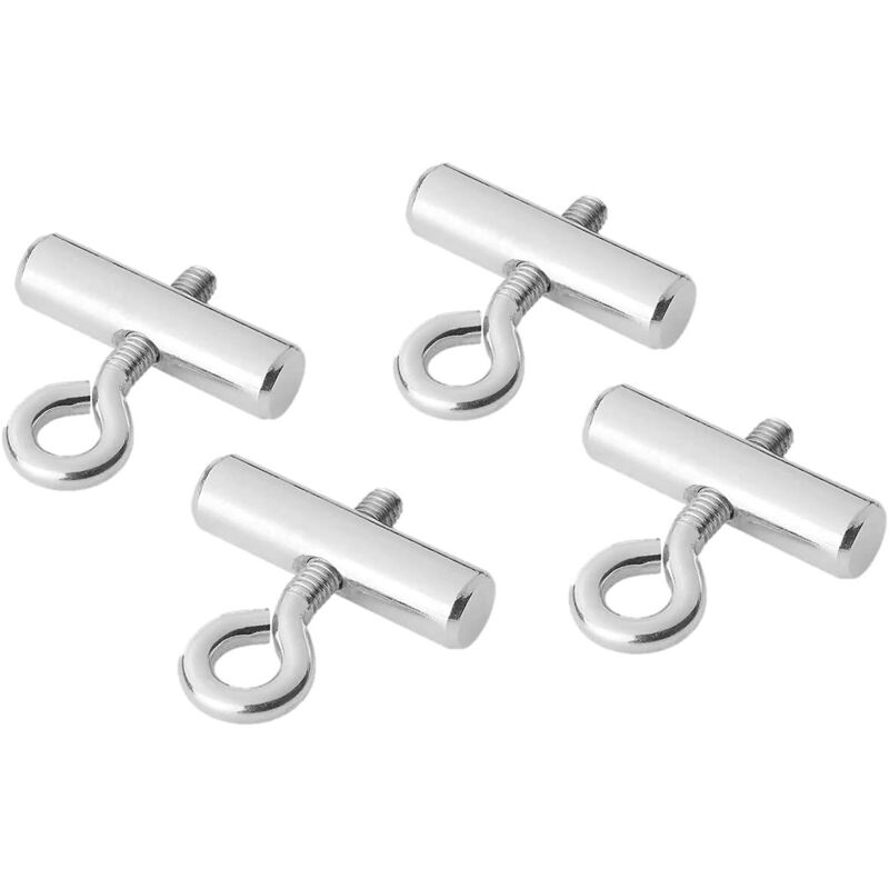 Set aus 8 rohrförmigen Schienenstoppern (8-10 mm), aus robustem, verzinktem Stahl, für Markisen, Planen und Sonnensegel, einfache Montage.
