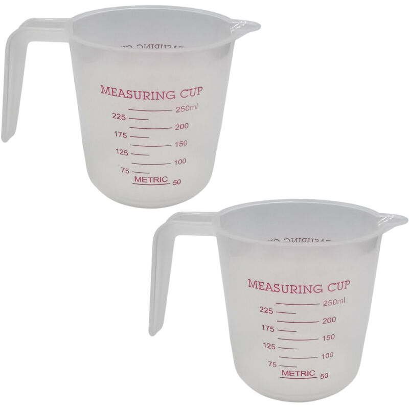Set aus Messbechern aus Kunststoff für Flüssigkeiten, Küchen- und Backutensilien, robustes Zubehör zum präzisen Mischen