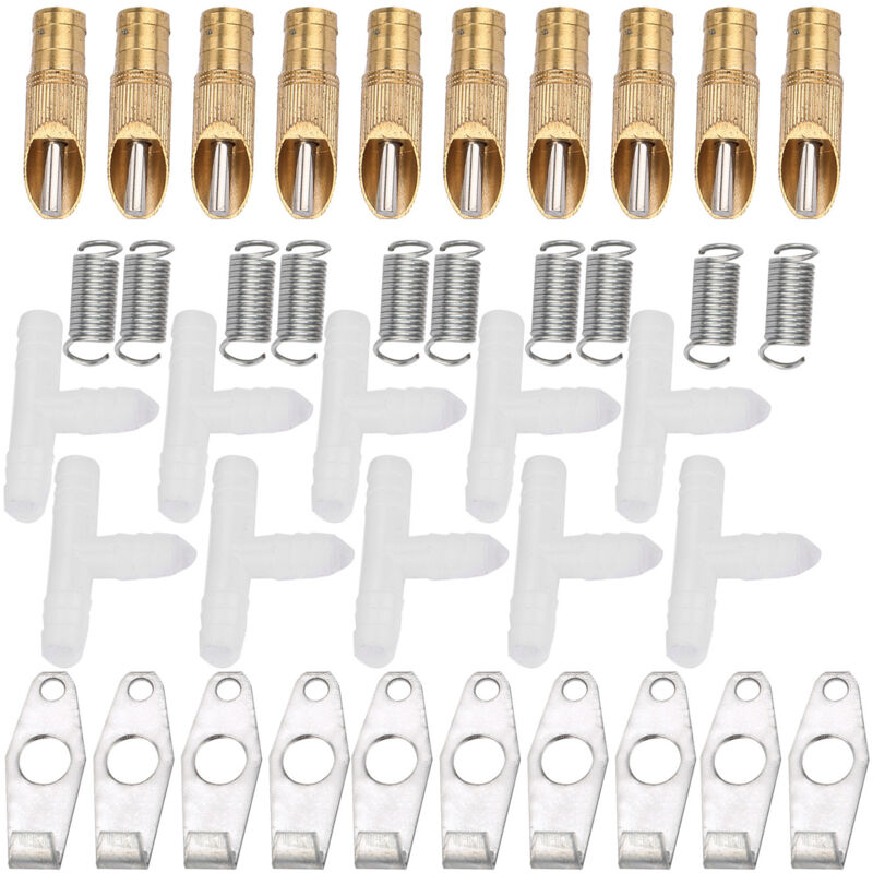 Set mit 10 automatischen Edelstahl-Tränken mit Zitzen, geeignet für Kaninchen, Mäuse und Frettchen (Entenschnabeltyp).