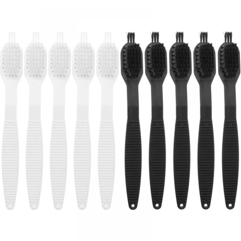 Set mit 10 kleinen Nylon-Reinigungsbürsten für Küchengeräte – für Entsafter und Sojamilchbereiter – Weiß und Schwarz