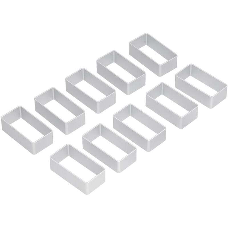 Set mit 10 Mondkuchenformen aus Edelstahl für Kekse, Ausstechformen, DIY-Backformen, große Rechtecke