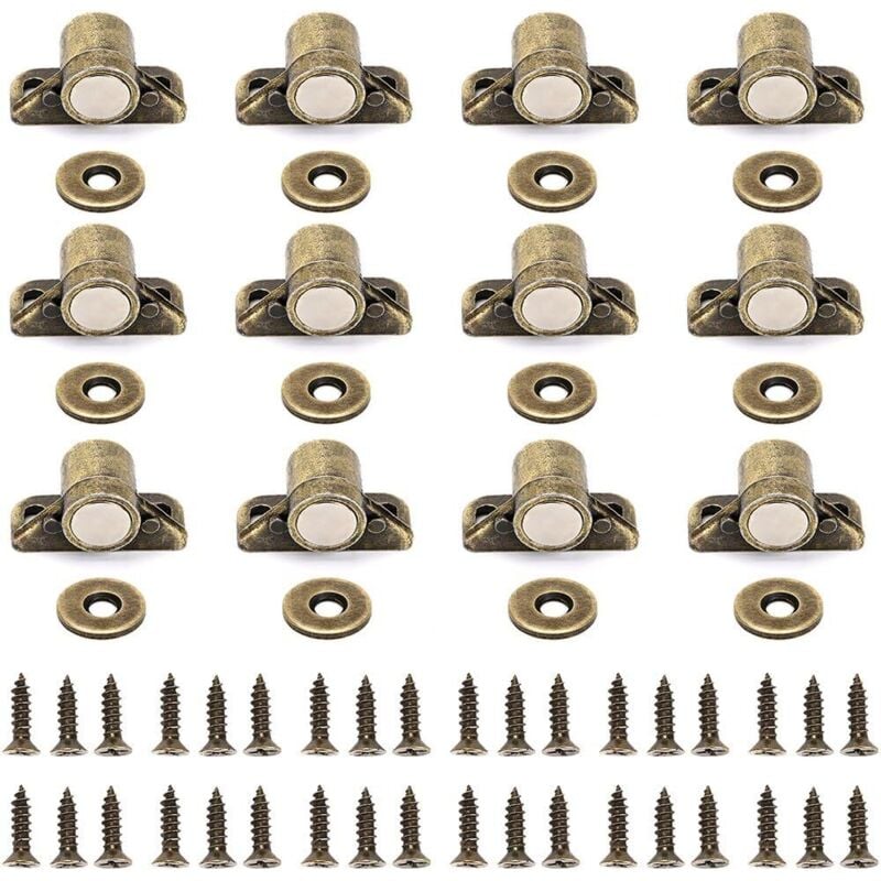 Set mit 12 Magnetverschlüssen für Küchenschränke oder Kleiderschränke