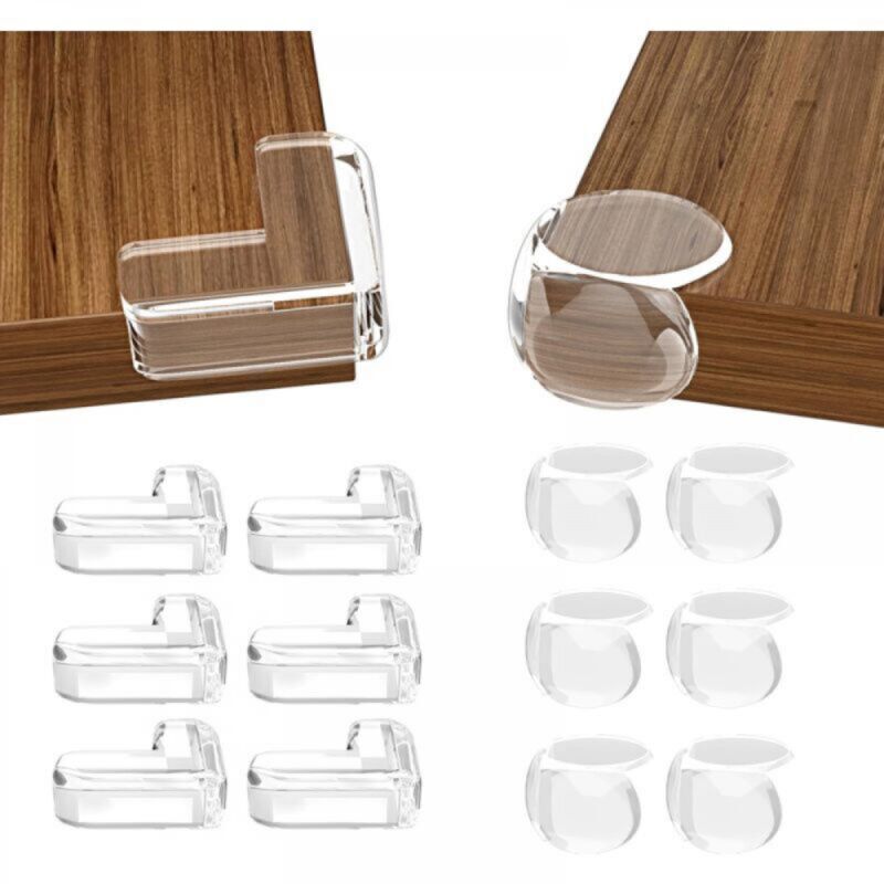 Set mit 12 selbstklebenden Silikon-Eckenschützern für Babys, 2 Formen, schützt Babys vor Verletzungen