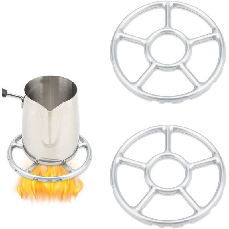 Set mit 2 (15,5 cm) Gasreduzierstücken für Kochfeld, Wok-Aufsatz, Gasherd, Gasflasche, Kaffeemaschine, Mokka-Kaffeemaschine
