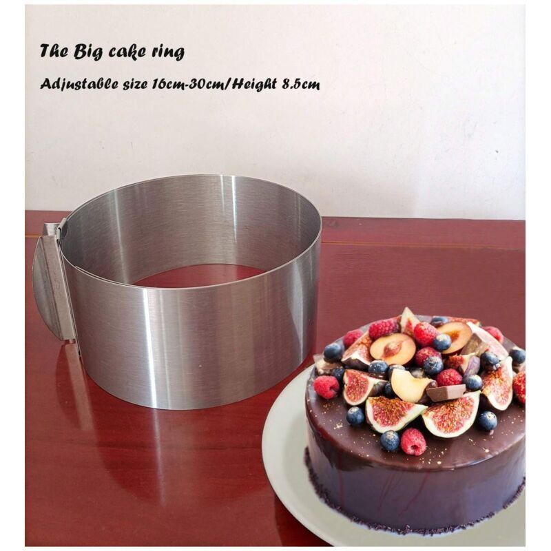 Set mit 2 ausziehbaren Gebäckringen, Durchmesser 22–40 cm mit Skala, verstellbarer Gebäckring, runde Dessertkuchenform