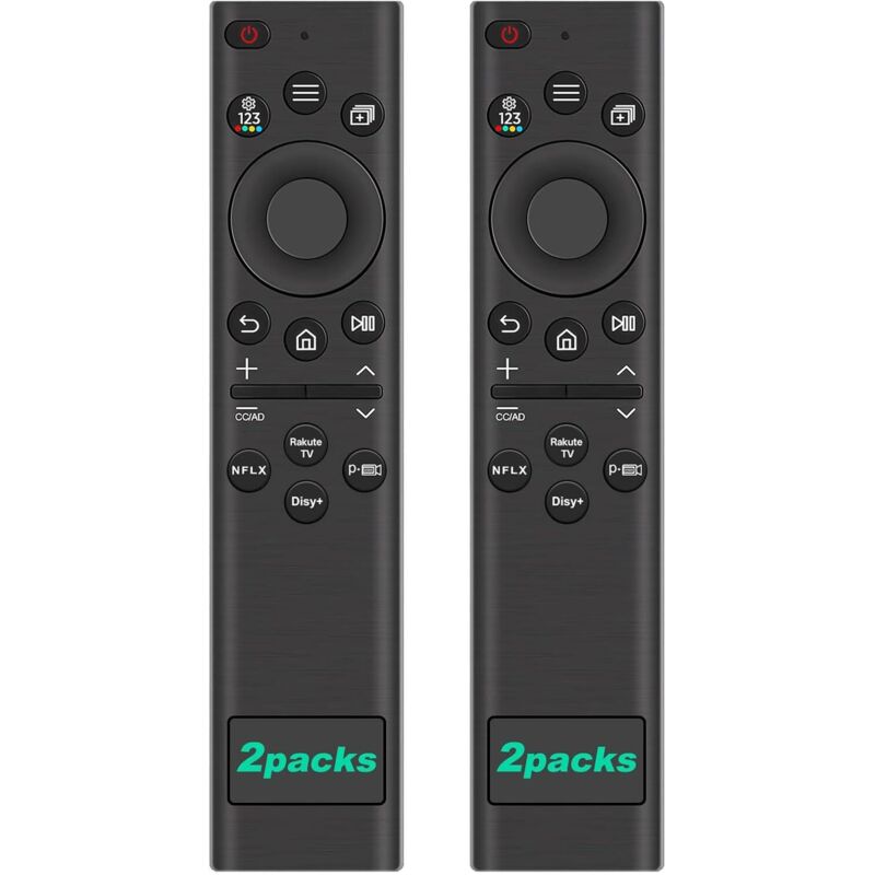 Set mit 2 Ersatzfernbedienungen für Samsung Crystal QLED OLED Curved HDTV 4/8K UHD Curved Frame Smart TV-Serie