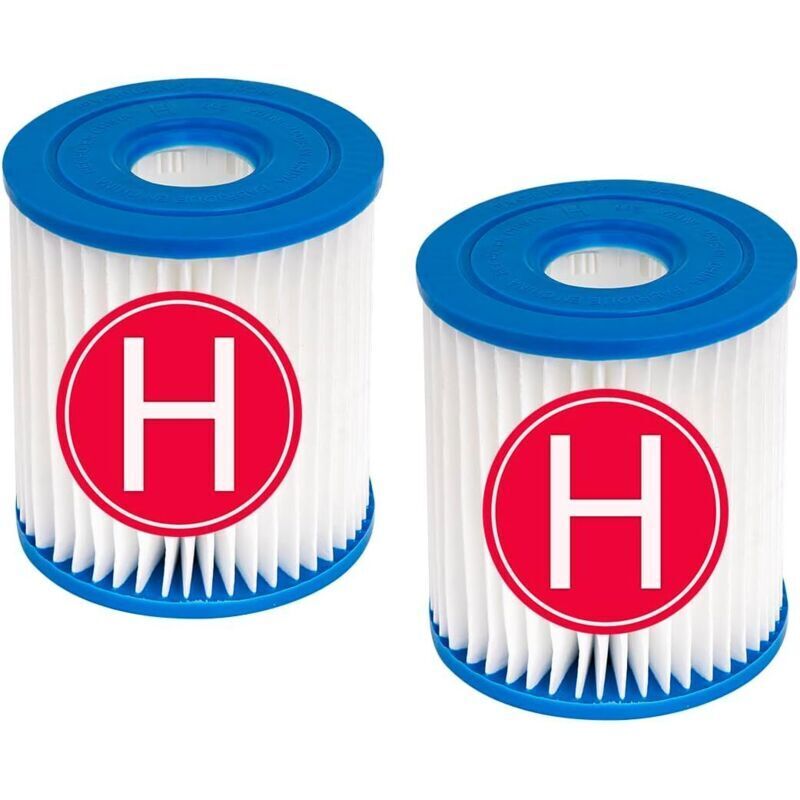 Set mit 2 Ersatzfiltern, kompatibel mit Intex 28601/28602 Filterpumpen, für Intex H-Typ 29007E Filter, für Aufstellpools