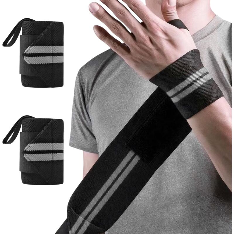 Set mit 2 Handgelenkbändern, Muskelstärkung, hochwertige Handgelenkstützbänder für Tennis, Golf, Fitnessstudio, Sport und Fitness, für Damen und