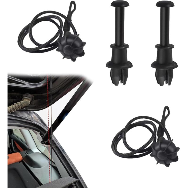 Set mit 2 Kofferraum-Spanngurten – Für Golf 6, Golf 5 GTI, VW Golf 5, VW Golf 5 – Universelle Befestigungsclips – Kombinationsset – Ersatz für VW