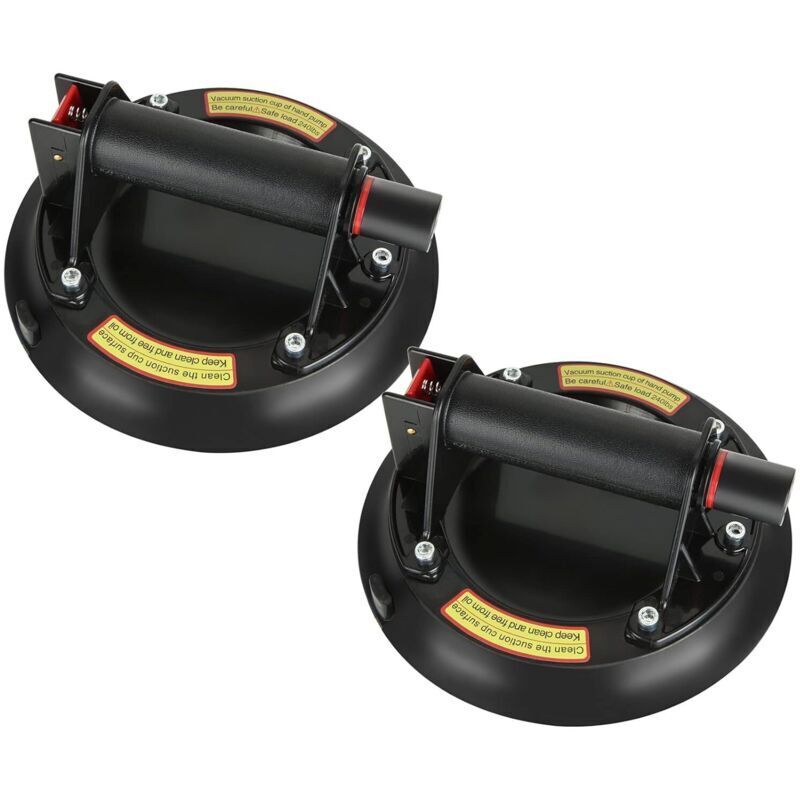 Set mit 2 professionellen Fliesen-Saugnäpfen, 220 kg professioneller Glas-Saugnapf, Vakuum-Glas-Saugnapf zum Bewegen von Fliesen, Glas,